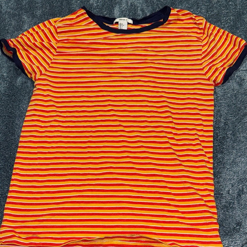Forever 21 Multicolor Striped Tee